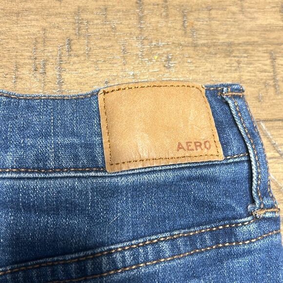 Aeropostale high-rise denim skirt. Size 4. Stretch. Distressed Jean skirt - Picture 7 of 10